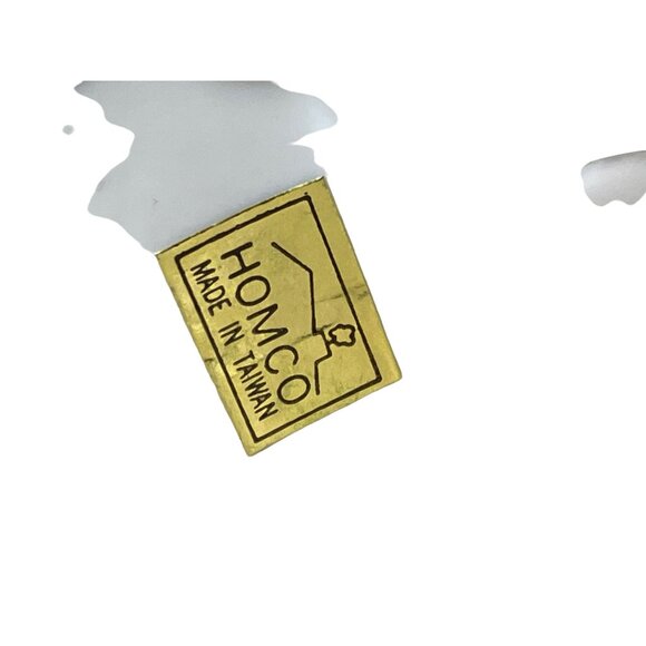 HOMCO White Persian Kittens Cats Figurines Pink Blue Bows Taiwan 1428 set of 2 - Picture 11 of 13